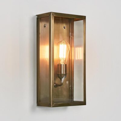 Montague Hamptons Outdoor Wall Light Antique Brass