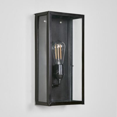 Montague Hamptons Rectangular Outdoor Wall Light Black