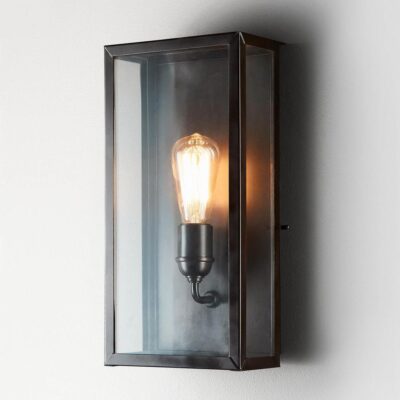 Montague Hamptons Rectangular Outdoor Wall Light Black