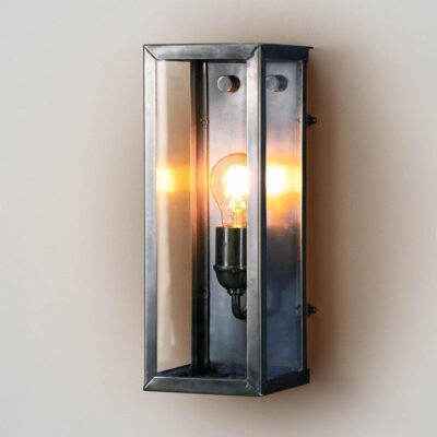 Montague Hamptons Small Outdoor Wall Light Antique Silver
