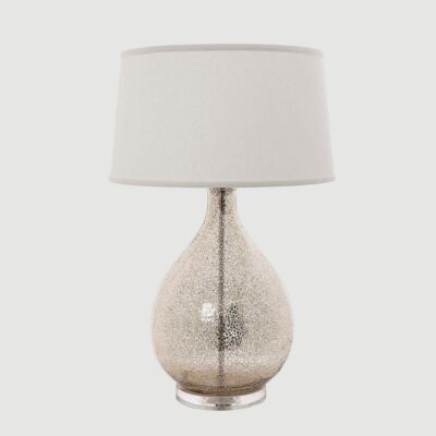 Montclare Hamptons Table Lamp Crackle Glass Silver