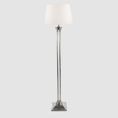 Montrose Hamptons Fluted Column Floor Lamp Base Antique Silver