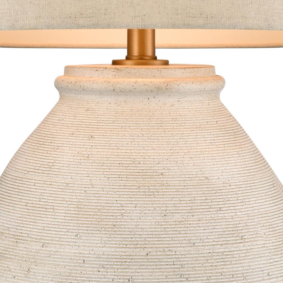 Montville Hamptons Sandstone Table Lamp With Linen Shade Montville Hamptons Sandstone Table Lamp With Linen Shade