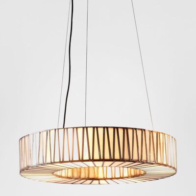 Moonlake Ring Pendant Light Brass and Glass