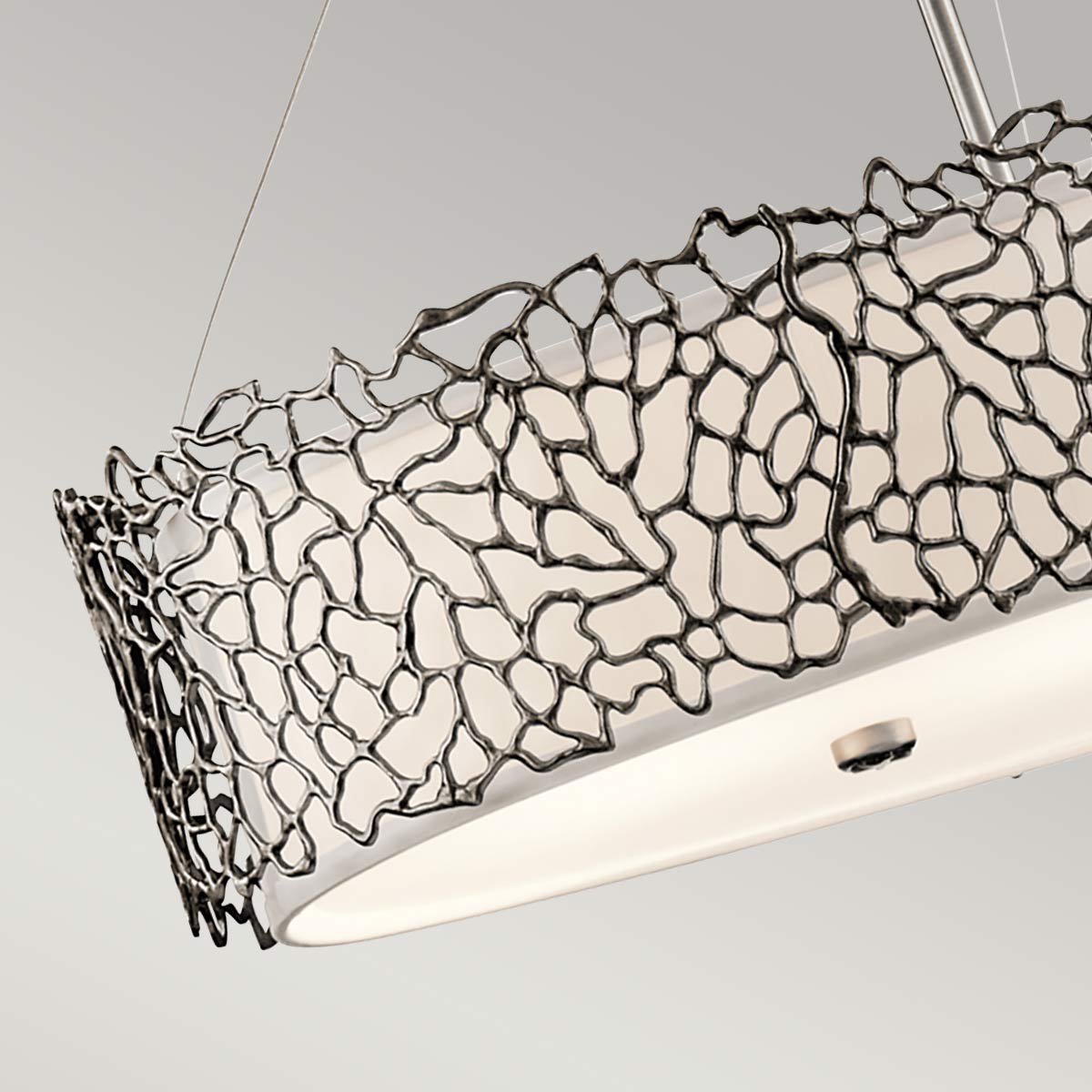 Moonlit Reef Contemporary Oval Island Chandelier Classic Pewter Moonlit Reef Contemporary Oval Island Chandelier Classic Pewter — detail view