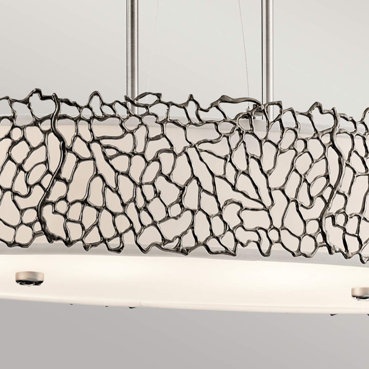 Moonlit Reef Contemporary Oval Island Chandelier Classic Pewter Moonlit Reef Contemporary Oval Island Chandelier Classic Pewter — detail view