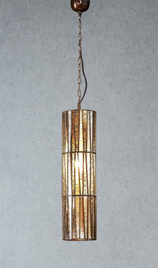 Moorland Heritage Ribbed Mercury Glass Cylinder Pendant Moorland Heritage Ribbed Mercury Glass Cylinder Pendant