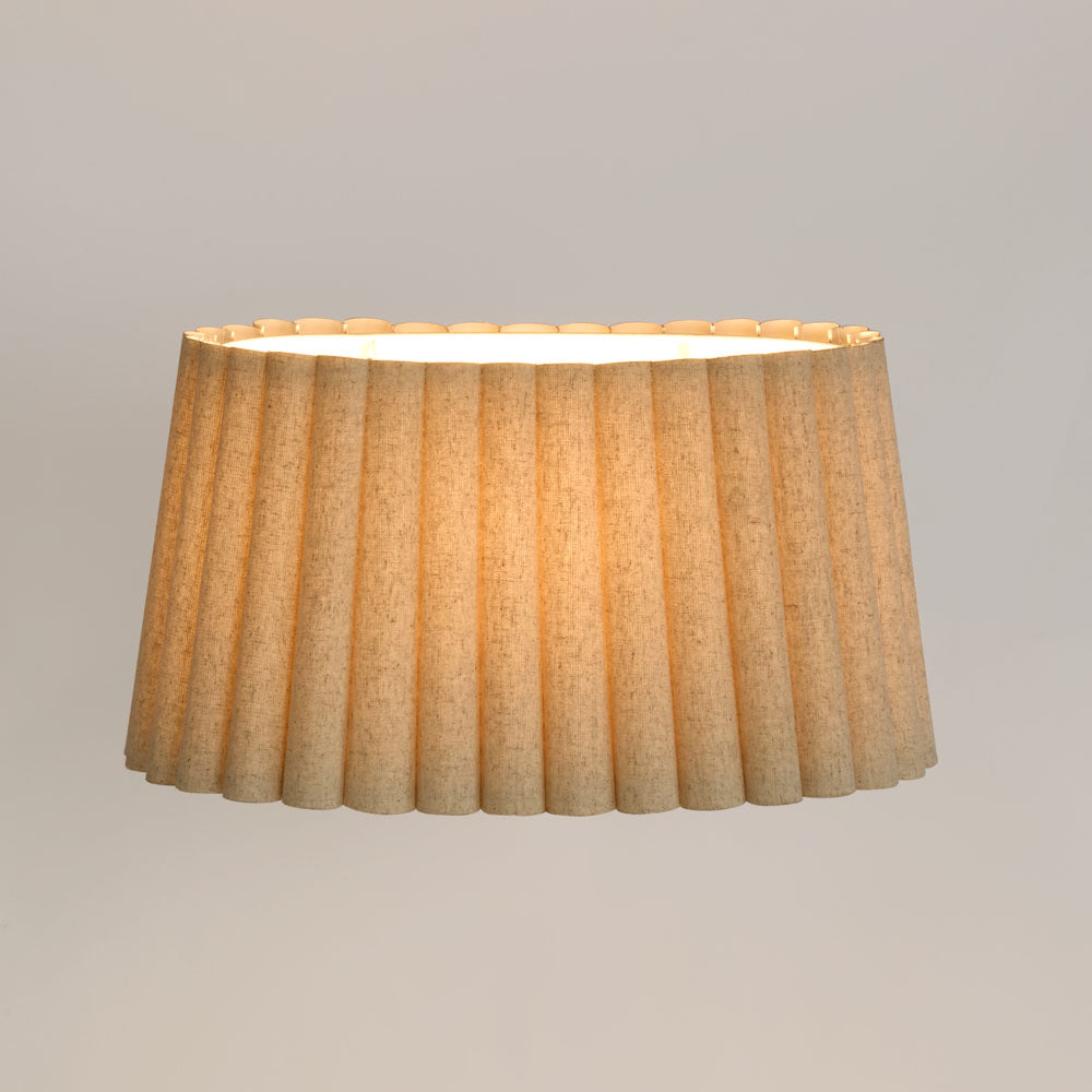 Moorpeth French Provincial Fluted Linen Lampshade Beige Moorpeth French Provincial Fluted Linen Lampshade Beige
