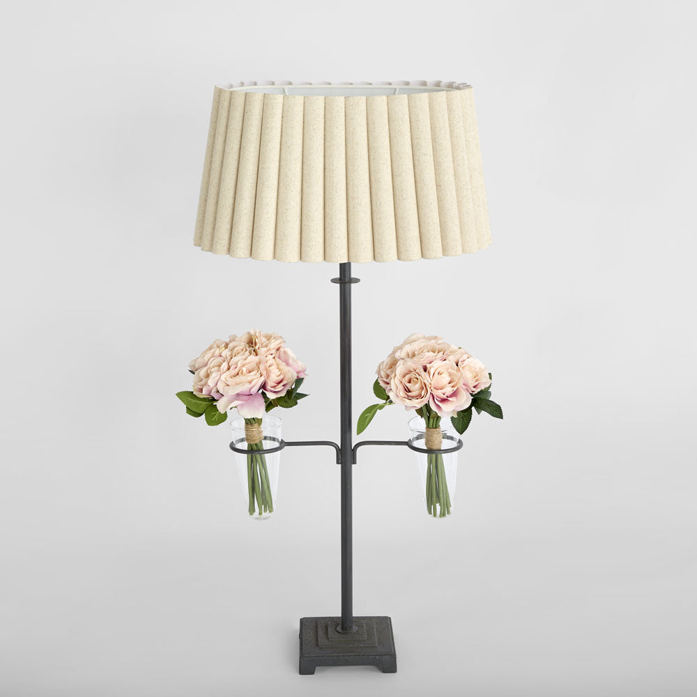 Moorpeth French Provincial Fluted Linen Lampshade Beige Moorpeth French Provincial Fluted Linen Lampshade Beige