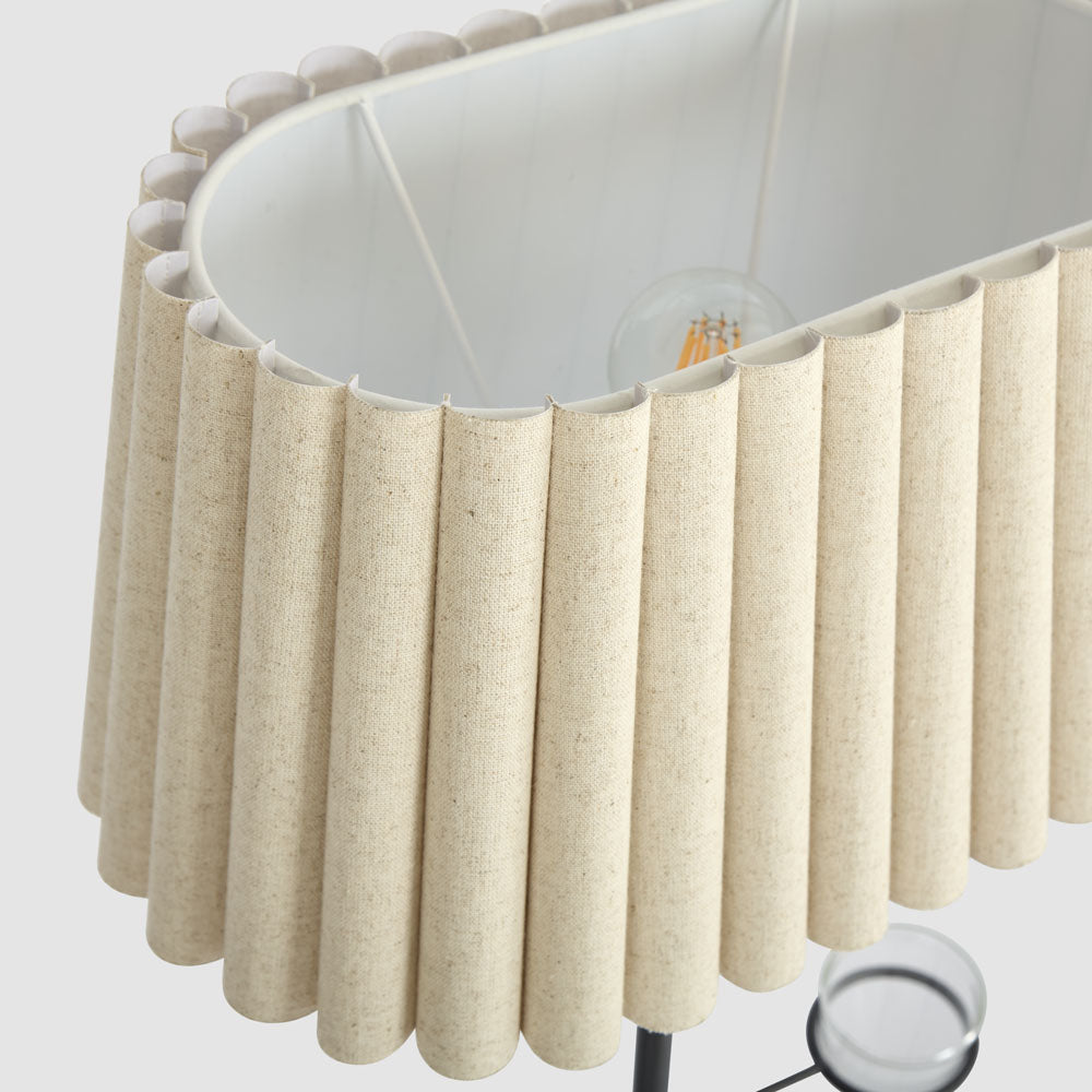 Moorpeth French Provincial Fluted Linen Lampshade Beige Moorpeth French Provincial Fluted Linen Lampshade Beige