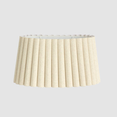 Moorpeth French Provincial Fluted Linen Lampshade Beige