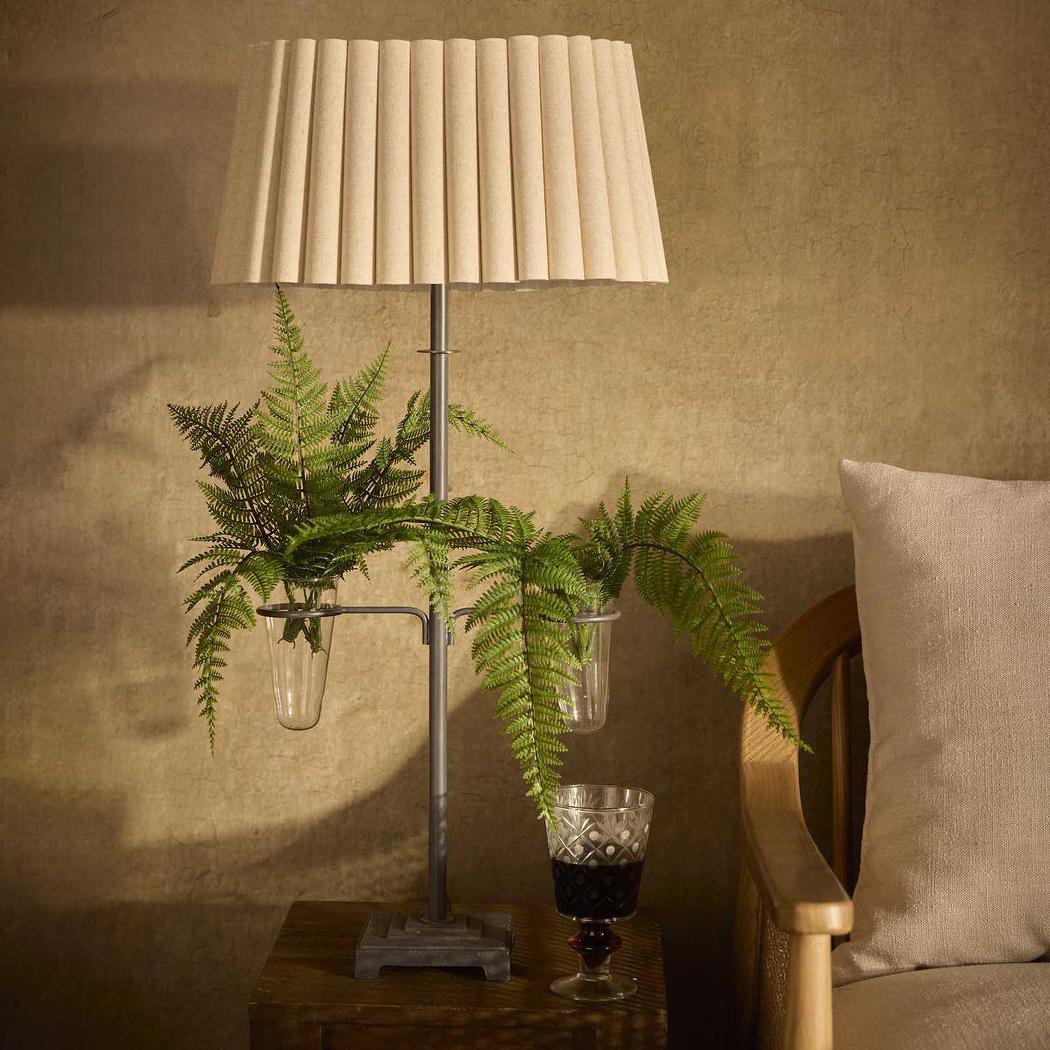 Moorpeth French Provincial Fluted Linen Lampshade Beige Moorpeth French Provincial Fluted Linen Lampshade Beige