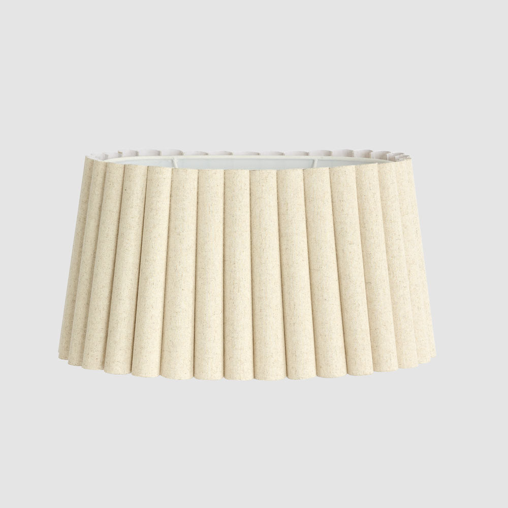 Moorpeth French Provincial Fluted Linen Lampshade Beige
