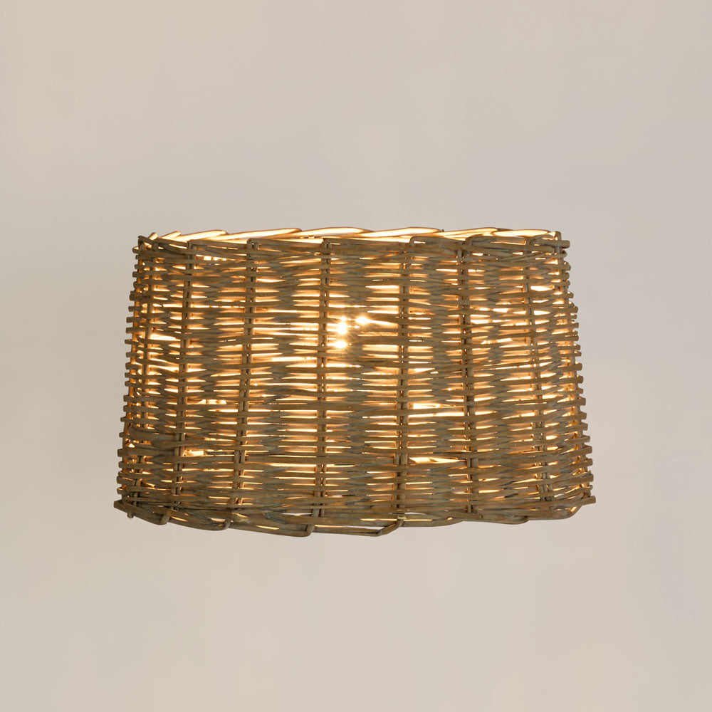 Moorpeth Hamptons Rattan Drum Lampshade Beige Moorpeth Hamptons Rattan Drum Lampshade Beige