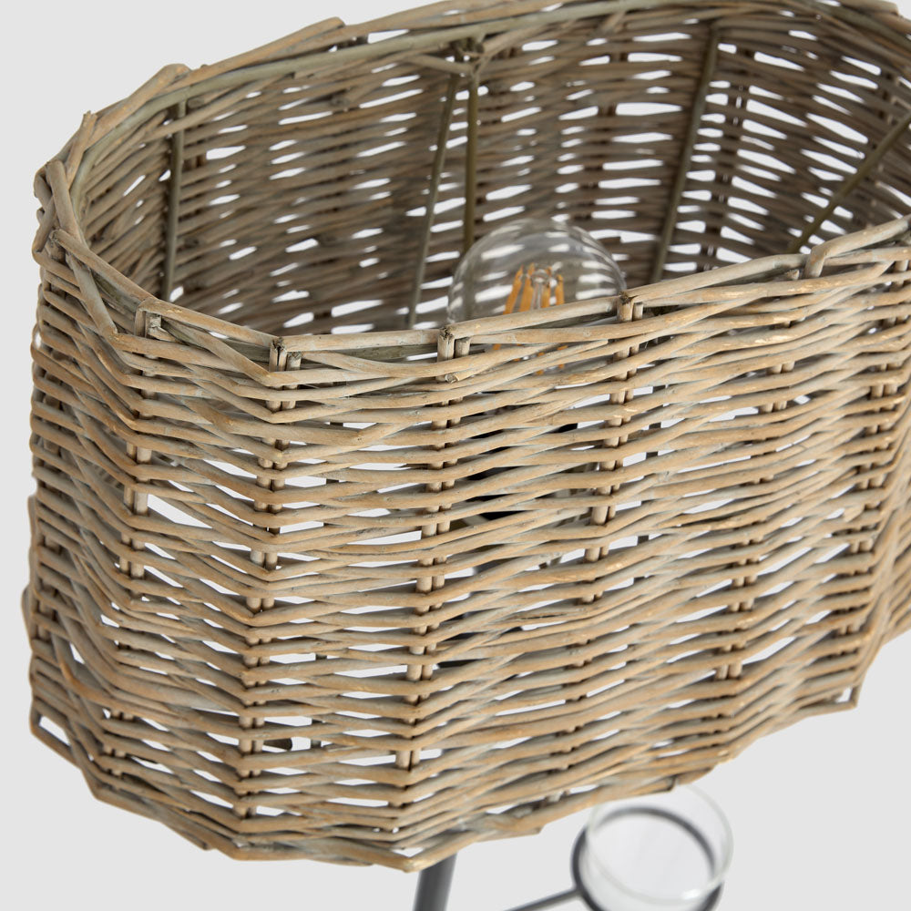Moorpeth Hamptons Rattan Drum Lampshade Beige Moorpeth Hamptons Rattan Drum Lampshade Beige