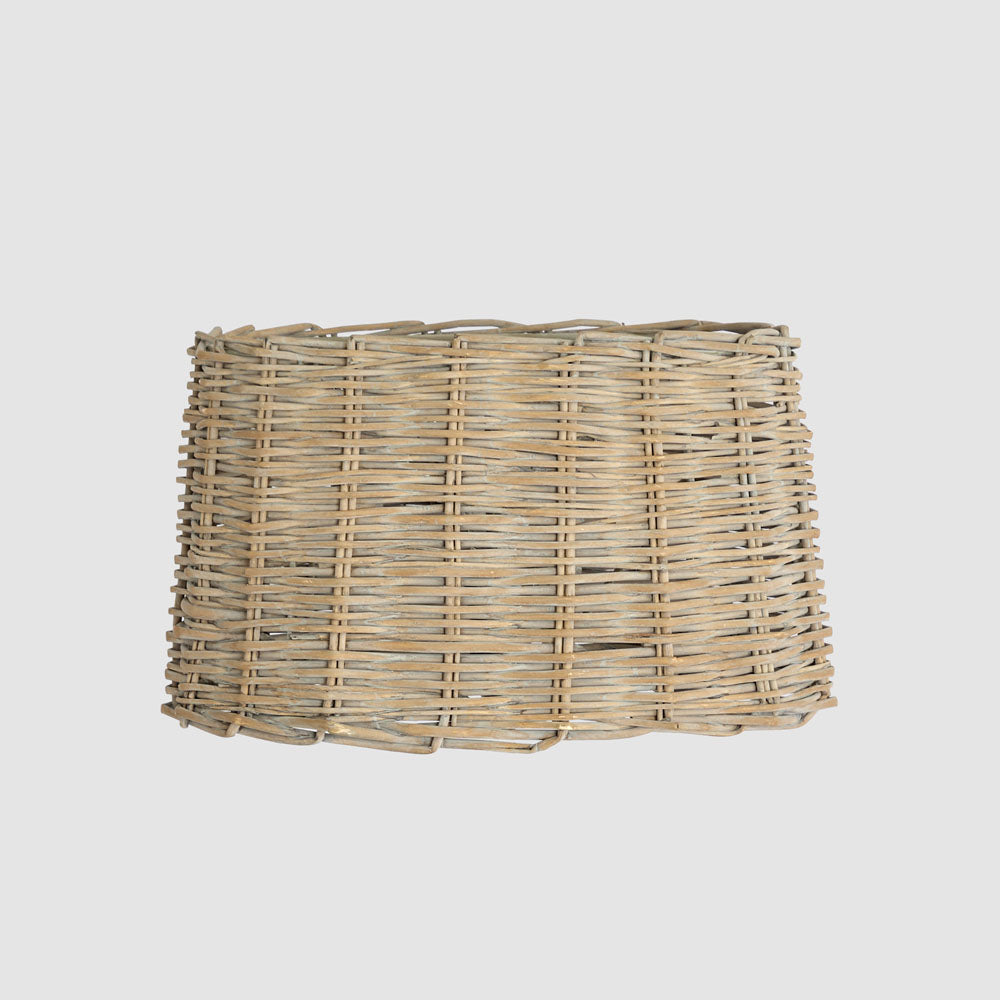 Moorpeth Hamptons Rattan Drum Lampshade Beige