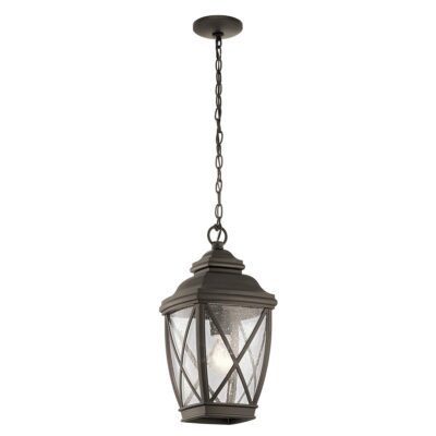 Moroccan Quay Traditional Chain Lantern Pendant Olde Bronze