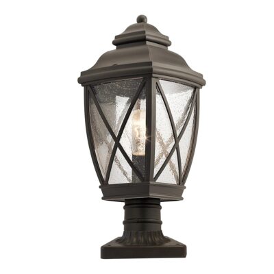 Moroccan Quay Traditional Pedestal Lantern Bronze
