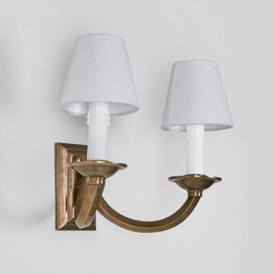 Mosman Victorian Twin Arm Wall Light Antique Brass
