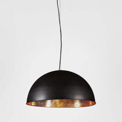 Nautique Dome Ceiling Pendant Black and Copper