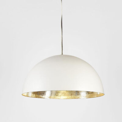 Nautique Heritage Dome Ceiling Pendant White and Silver