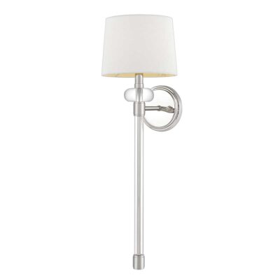 Netherfield Candlestick Wall Light Polished Nickel