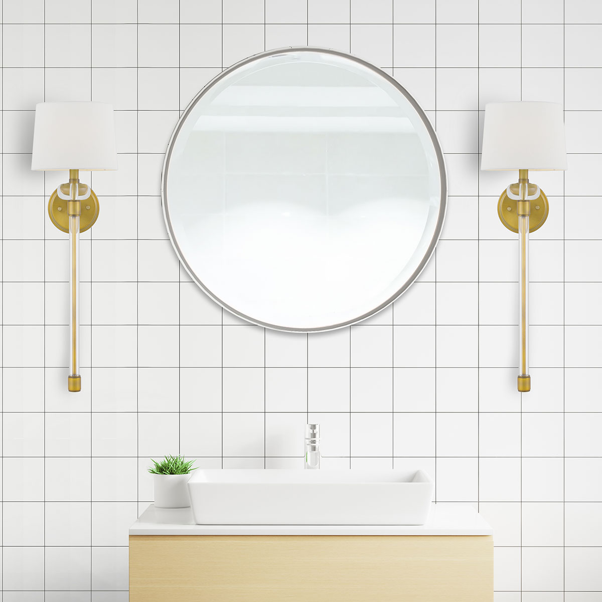 Netherfield Hamptons Wall Light Weathered Brass Netherfield Hamptons Wall Light Weathered Brass — in situ view