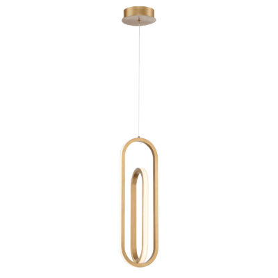 Nordhaven Contemporary Capsule Pendant Brushed Gold
