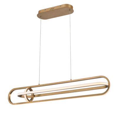 Nordhaven Contemporary Linear Chandelier Brushed Gold