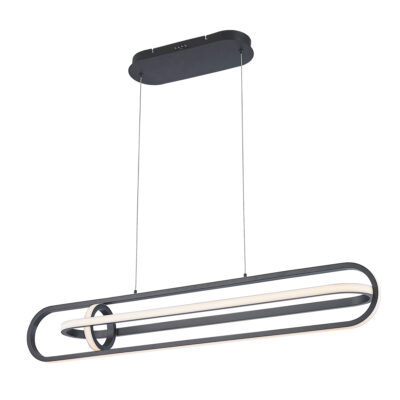 Nordhaven Contemporary Linear Chandelier Matte Black