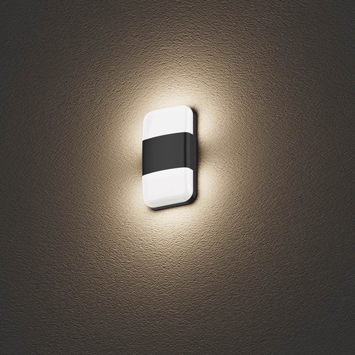 Nordholme Modern Outdoor Wall Light Black Nordholme Modern Outdoor Wall Light Black — in situ view