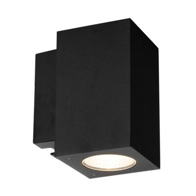 Nordkirk Modern Cube Outdoor Wall Light Graphite