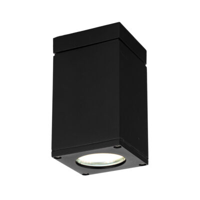 Nordkirk Modern Square Outdoor Ceiling Flush Graphite