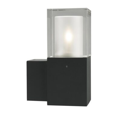 Norholme Modern Black Cube Outdoor Wall Light