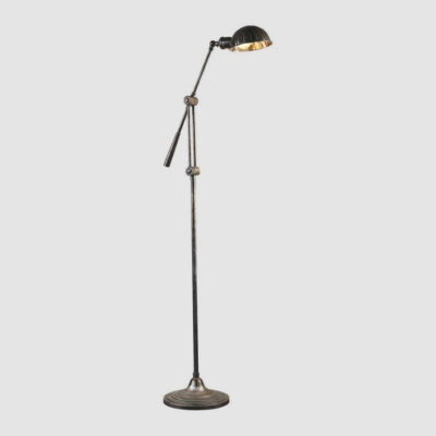 Norland Industrial Adjustable Floor Lamp Antique Silver