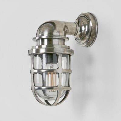 Northcliffe Nautical Cage Wall Light Silver