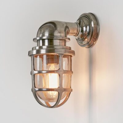 Northcliffe Nautical Cage Wall Light Silver