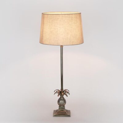Northcote Hamptons Pineapple Table Lamp Base Antique Silver