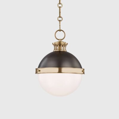 Northfleet Heritage Globe Pendant Light Bronze And Brass
