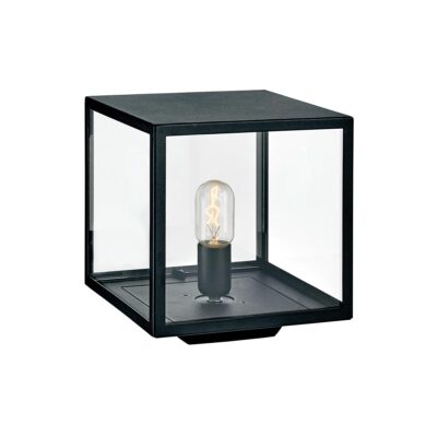 Northgale Black Outdoor Pedestal Lantern