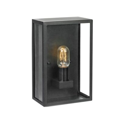 Northgale Half Lantern Outdoor Wall Light Black