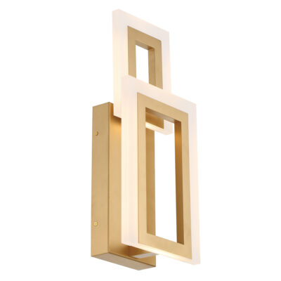 Northglen Contemporary Geometric Wall Light Brushed Gold