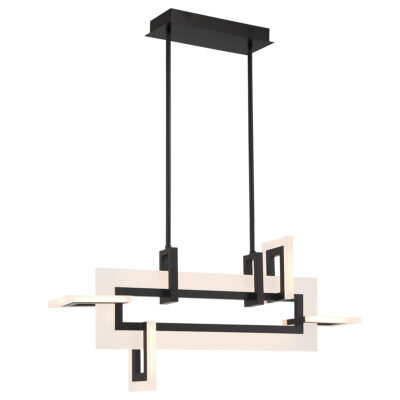 Northglen Contemporary Linear Chandelier Matte Black