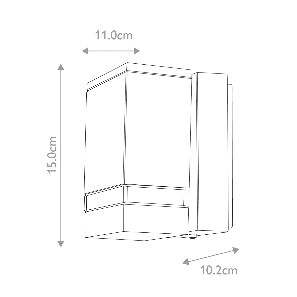 Norvale Modern Cube Outdoor Wall Light Graphite Norvale Modern Cube Outdoor Wall Light Graphite
