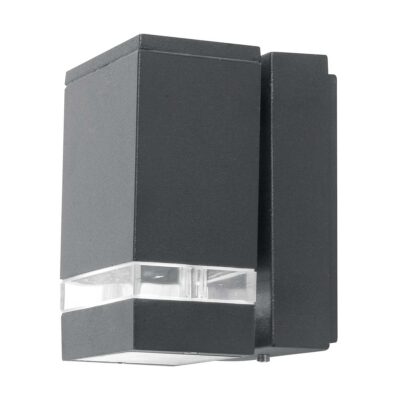 Norvale Modern Cube Outdoor Wall Light Graphite