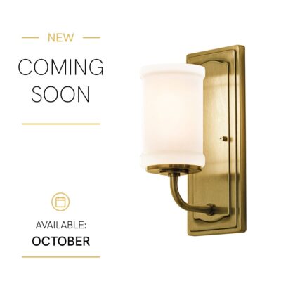 Norwood Cross Hamptons Bathroom Wall Light Natural Brass