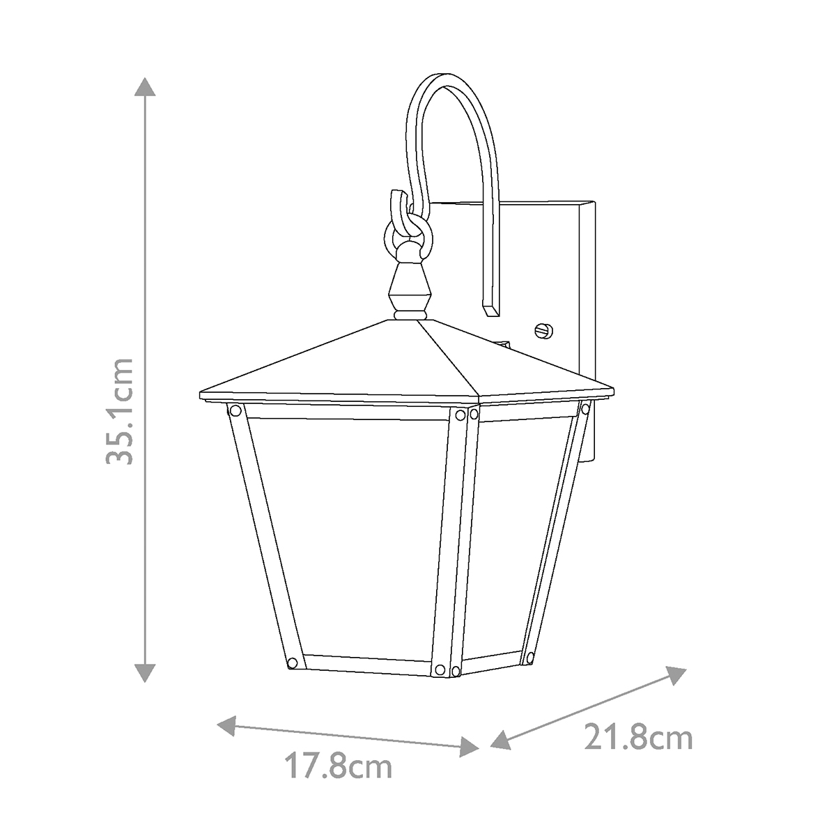 Oakbridge Traditional Outdoor Wall Lantern in Black Oakbridge Traditional Outdoor Wall Lantern in Black