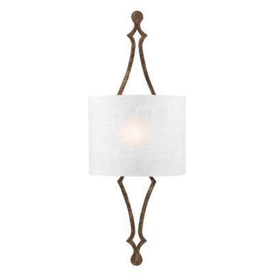 Oakendale Leaf French Provincial Wall Light Distressed Gold Leaf