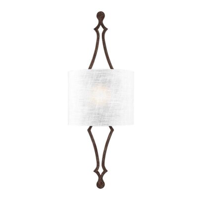 Oakendale Leaf French Provincial Wall Light Weathered Iron