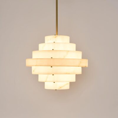 Oakleigh Art Deco Tiered Alabaster Ceiling Pendant